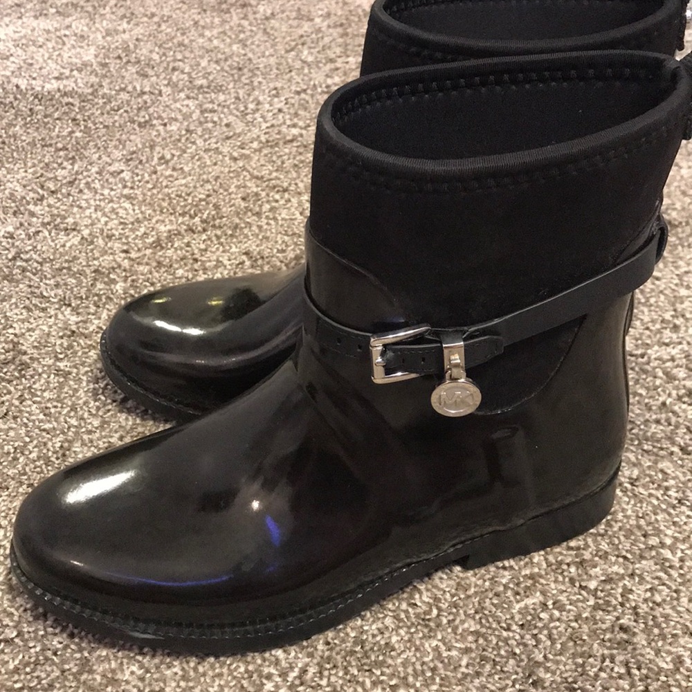 black michael kors rain boots